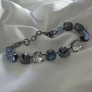 Sabika Elegant Blue and Silver Bracelet